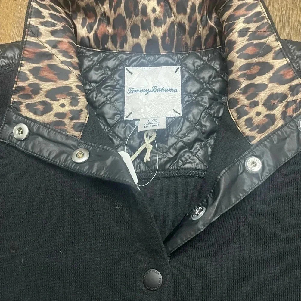 NWT Ladies Tommy Bahama Hybrid Aruba half snap black pullover. Size small. - Picture 3 of 9